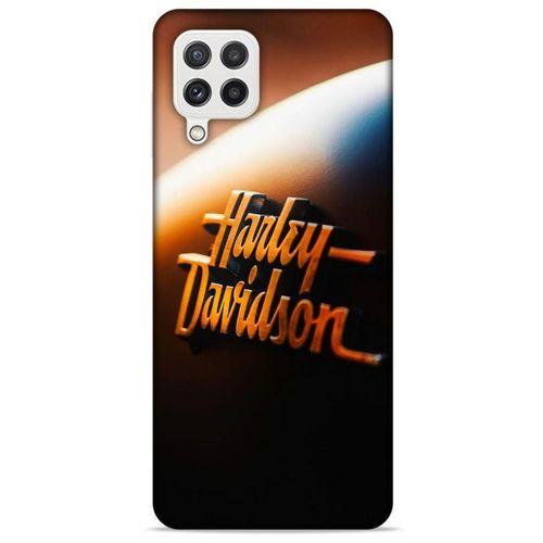 Samsung Galaxy A22 Uyumlu Kılıf Motorsiklet (47) Crystal Flex Kılıf Harley