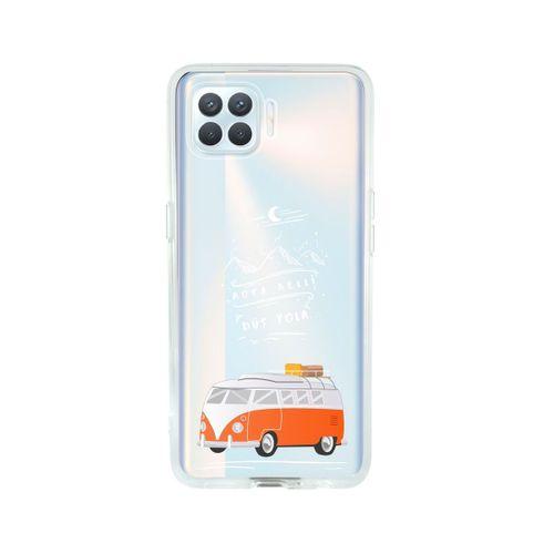 Oppo Reno 4 Lite Rota Belli Desenli Premium Şeffaf Silikon Kılıf