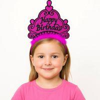 Eğitici Oyuncak Fuşya Happy Birthday Prenses Tacı – Doğum Günü Taç Aksesuarı