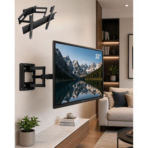 32 55 İnç Hareketli Tv Askı Atı Duvar Tipi Döner Eğimli Televizyon Askısı