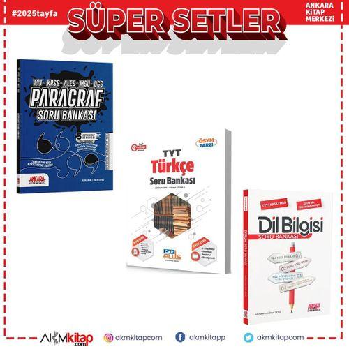 Çap TYT Türkçe ve AKM Paragraf Dil Bilgisi Soru Bankası Seti 3 Kitap