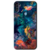 Samsung Galaxy M11 HD Baskılı Kılıf + 9D Tam Ekran Koruyucu - Color Storm