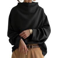 Kadın Uzun Kollu Geniş Balıkçı Yaka Modal Bluz