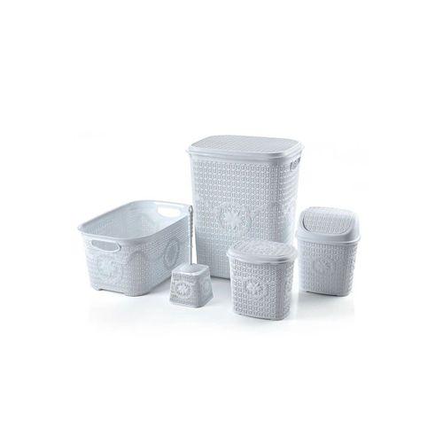 Çeyiz Seti Rattan 5 Parça Örgülü Çeyiz Seti