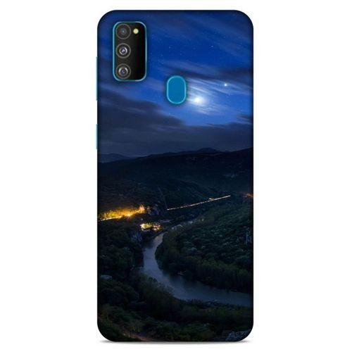 Lopard Samsung Galaxy M30s Uyumlu Kılıf Gece'S (50) Shockproof Kılıf Şehir Işıkları