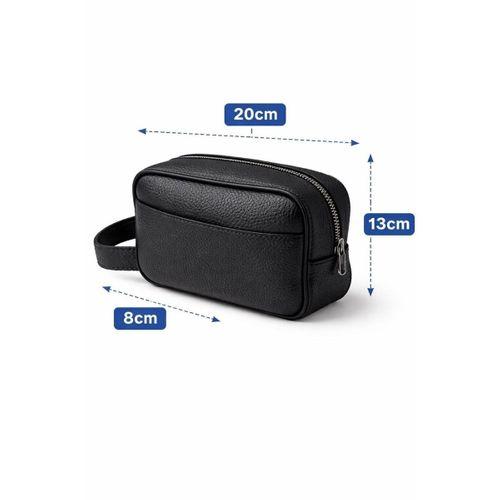 Çift Kulplu Deri Görünümlü Erkek El Çantası - Kahve