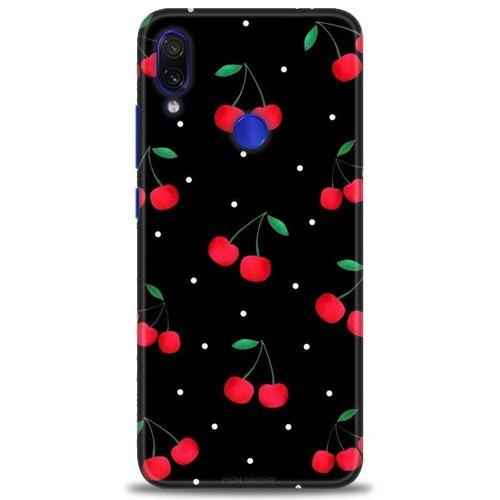 Xiaomi Redmi Note 7 Kılıf HD Baskılı Kılıf - Kirazlar + Tam Ekran Koruyucu