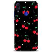 Xiaomi Redmi Note 7 Kılıf HD Baskılı Kılıf - Kirazlar + Tam Ekran Koruyucu