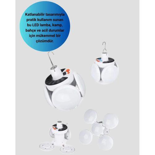 Usb Ve Solar Şarjlı Katlanabilir 5 Taraflı Led Lamba