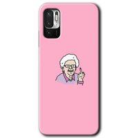Xiaomi Redmi Note 10 5G Kılıf HD Desen Baskılı Arka Kapak + Temperli Cam - Bad Grandmother