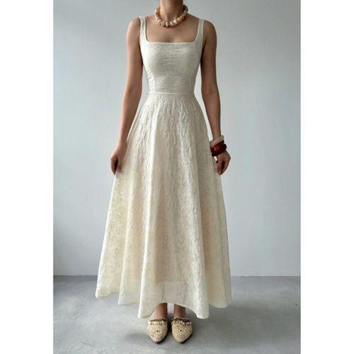 Cuper Çiçek Detaylı Elbise