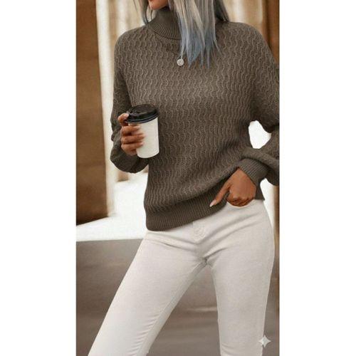 Kadın Uzun Kollu Balıkçı Yaka Triko Bluz