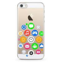Apple iPhone 5s Kılıf Akıllı Saat Arka Kapak Koruma Desenli Full Koruyucu