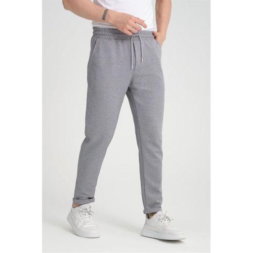 Premium Oxford Örme Regular Fit  Duble Paça Erkek Pantolon- Gri