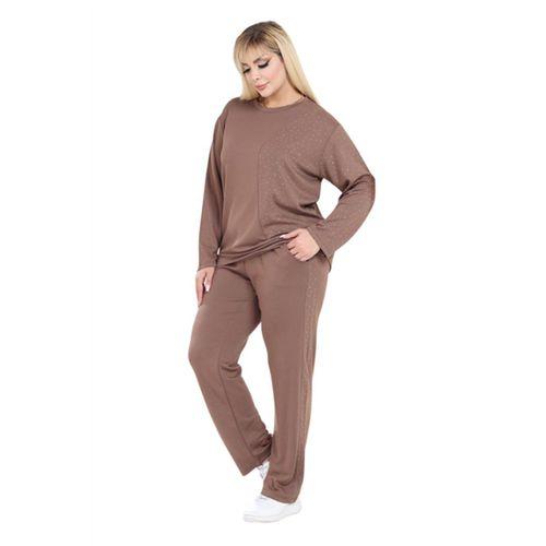 Melsay Butik Vizon Yarım Garni Taşlı Kadın Eşofman Takımı