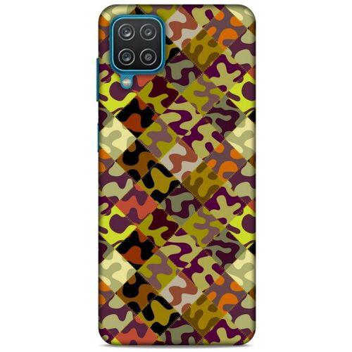 Lopard Samsung Galaxy A12 Uyumlu Kılıf Kamuflaj (86) Glitter Kılıf