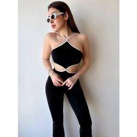 Kadın Halter Yaka Bel Dokolteli Tulum