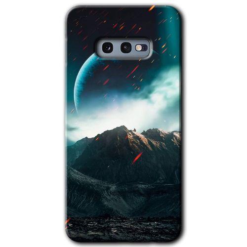 Samsung Galaxy S10e Kılıf Baskılı Kapak - Uzay Gökyüzü + 5D Tam Kaplayan Cam