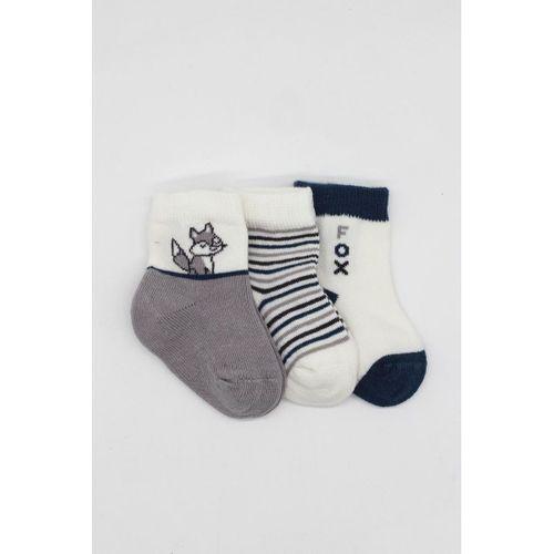 Bistyle 3'Lü Penye Soket Çorap BS10109 Gri