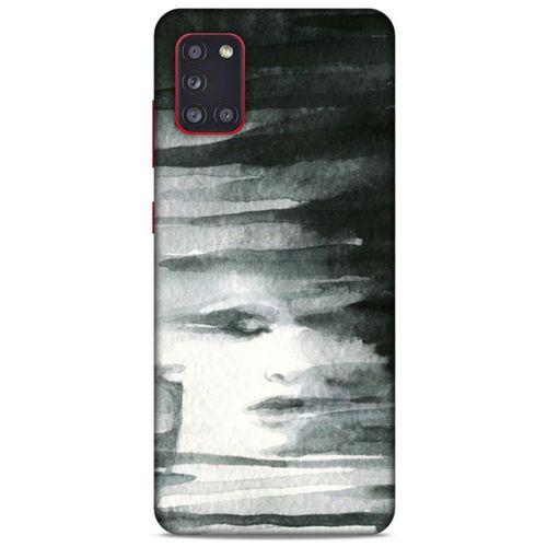 Samsung Galaxy A31 Kılıf Depresyon (13) Silikon Kap Mor Turuncu