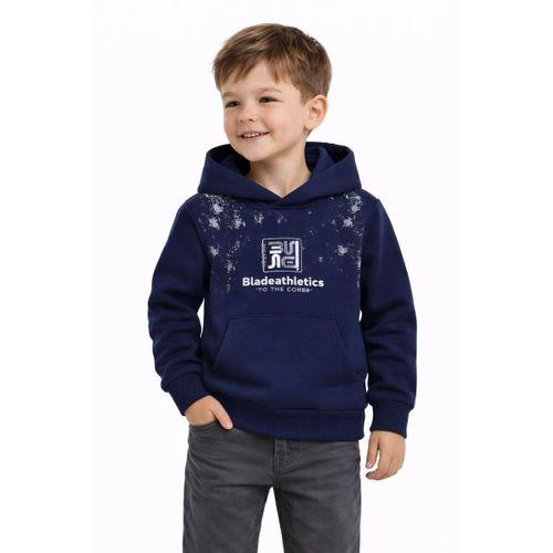 Erkek Çocuk Önü Arkası Baskılı Kapüşonlu Sweatshirt BGL-ST05246