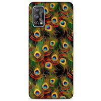 Oppo Realme 7 Pro Kılıf Desenli Özel Seri Tüyler (12) Koruyucu Silikon