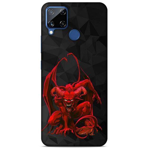 Lopard Oppo Realme C15 Uyumlu Kılıf Tattoo's (17) Tasarım Kılıf Red Dragon