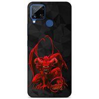 Lopard Oppo Realme C15 Uyumlu Kılıf Tattoo's (17) Tasarım Kılıf Red Dragon