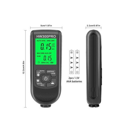Hw-300pro Araba Boyası Film Otomatik Kalınlık Ölçer 0-2000um Fe & Nfe Kaplama Kalınlık Test Cihazı M