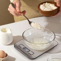 Dijital Mutfak Terazisi Paslanmaz Çelik Elektronik Lcd Ağırlık 5 Kg Ölçeklii Pişirme Ölçü Aleti