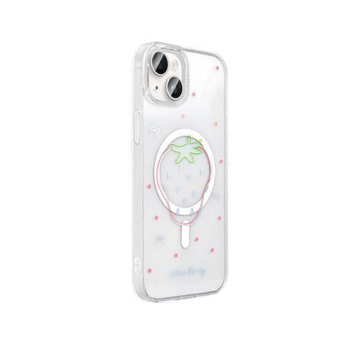 Apple iPhone 14 Kılıf M-Safe Şarj Özellikli Şeffaf Zore Folk Sert Kapak