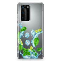 Huawei P40 Pro Kılıf Nane Limon Buz Arka Kapak Koruma Desenli Full Koruyucu