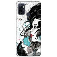 Lopard Huawei P40 Uyumlu Kılıf Sürreal Yüzler ♀ (24) Darbe Emici Kılıf Desenli
