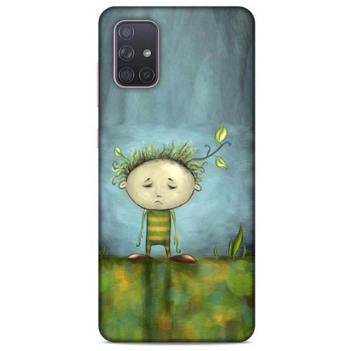 Samsung Galaxy A71 Kılıf Depresyon (23) Ultra Koruma Kılıfı Siyah Gri