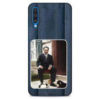 Samsung Galaxy A50 Kılıf Atatürk (37) Silicone Cover Laci Ahşap