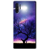 Galaxy Note 10 Plus Kılıf HD Desen Baskılı Arka Kapak - Uzay Silüet