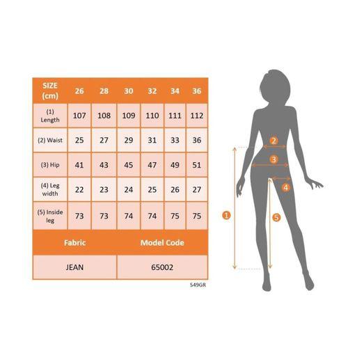 Kadın Yüksek Bel Yanları Lastik önü Düğmeli Kot Pantolon