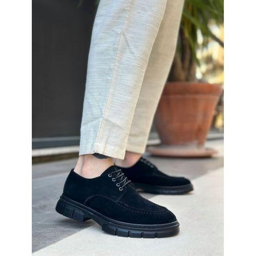 BA0237 Bağcıklı Klasik Siyah Taban  Süet Casual Erkek Ayakkabı