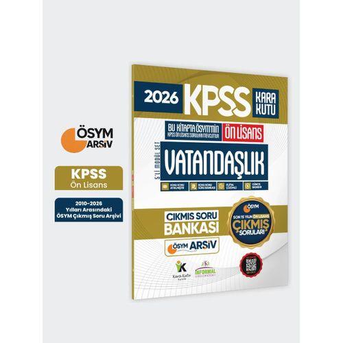2026 FULLÖnLisans KPSS Vatandaşlık Kara Kutu ÖSYM Çıkmış Soru Bankası Son 15 Yıl (Sadece Ön Lisans)