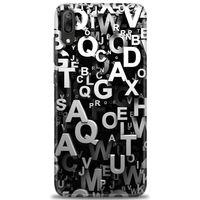 Huawei Y7 Prime 2019 Kılıf HD Baskılı Kılıf - Harfler + Tam Ekran Koruyucu