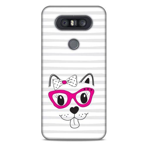 Lopard LG K41S - K51S Uyumlu Kılıf Kediler (16) Kalın Kılıf Fuşya Gözlük