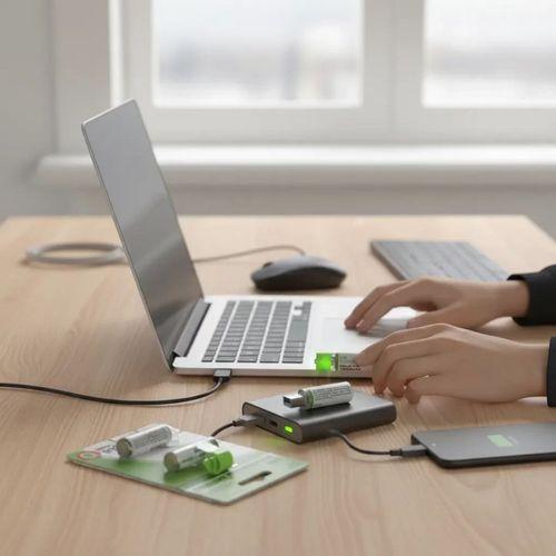 Usb İle Şarj Olabilen 2 Li 1450 Mah Lityum Kalın Şarjlı Kalem Pil