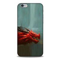 Apple Iphone 6 Kılıf Dragons (17) Tasarım Kılıf Siyah Boynuzlu Ejderha