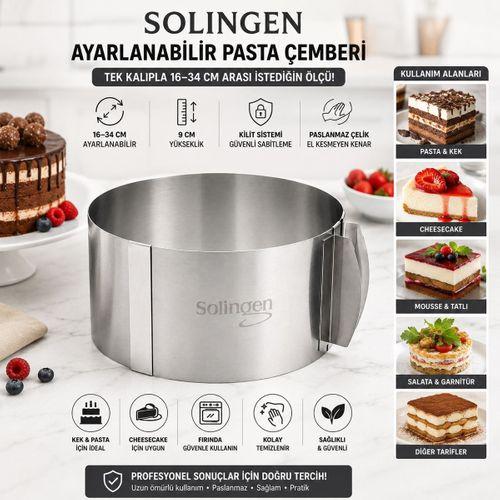 Ayarlanabilir Metal Kek Kalıbı 16-34 cm