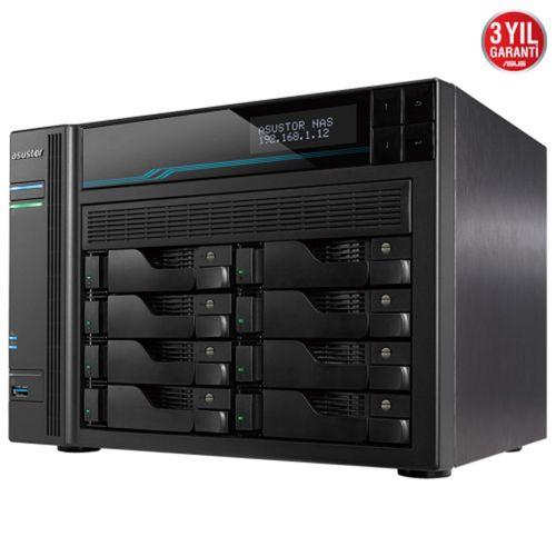 ASUSTOR AS6508T, 8Gb DDR4 Ram, 8 Yuvalı (8x22TB Destek), 2xM.2 NVMe PCI-e, 2x10GbE, 2x2.5GbE Network, 2xUSB 3.2, Tower NAS (Yedekleme) Cihazı