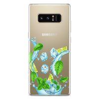 Samsung Galaxy Note 8 Kılıf Nane Limon Buz Arka Kapak Koruma Desenli Full Koruyucu