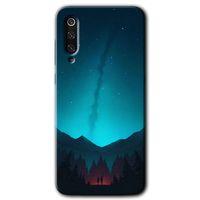 Xiaomi Mi 9 Kılıf HD Desen Baskılı Arka Kapak - Night Fores Mount