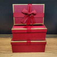 Tasarım 3'lü Kurdeleli Hediye Kutusu Seti