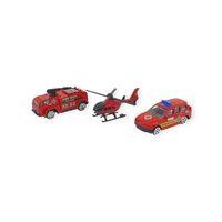 3'lü İş Makinaları Road Seti - Die Cast - DS044 - İtfaiye