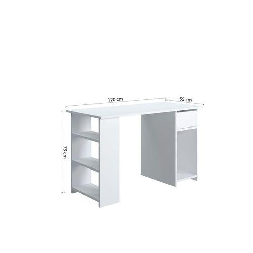 Ruum Store By Doğtaş ARMA Üç Bölmeli Çekmeceli Çalışma Masası Opak Beyaz